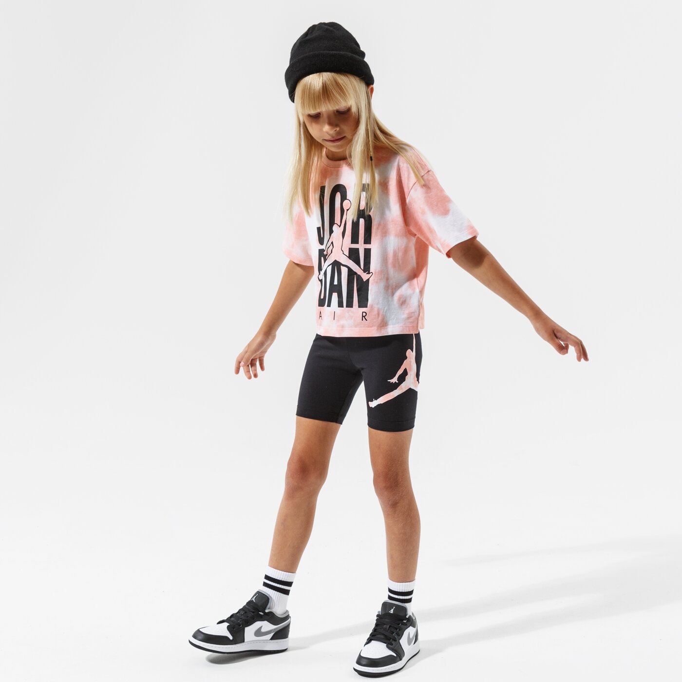  JORDAN ШОРТИ JORDAN GIRL TIE DYE BIKER SHORT GIRL 45a765-023 цвят черен