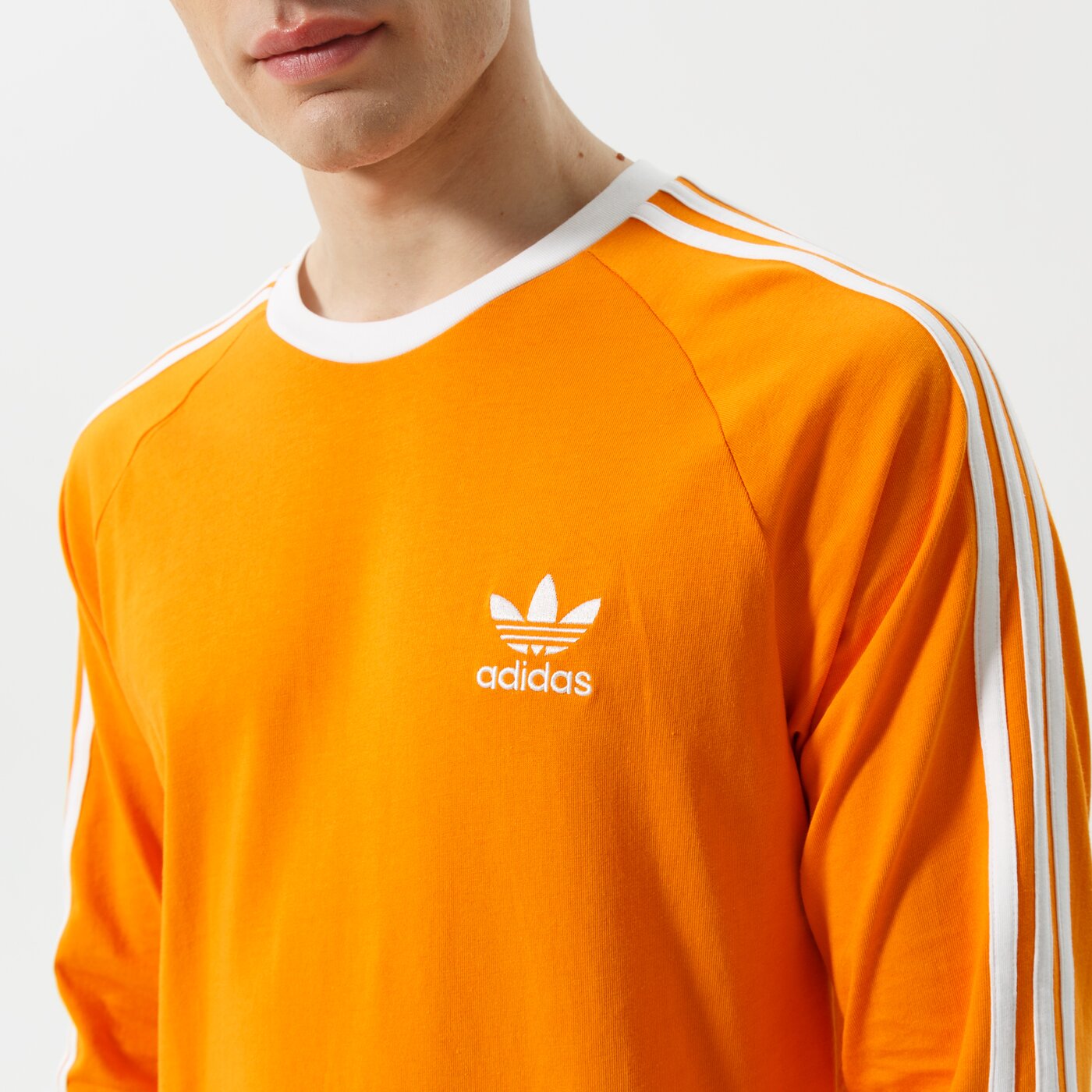 Мъжка тениска ADIDAS ТЕНИСКА 3-STRIPES LS T he9531 цвят оранжев