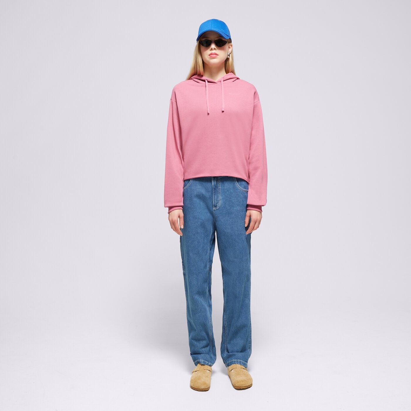 Дамски суичър CHAMPION СУИТЧЪР С КАЧУЛКА   HOODED MINIMALIST RESORT 117240ps186 цвят розов