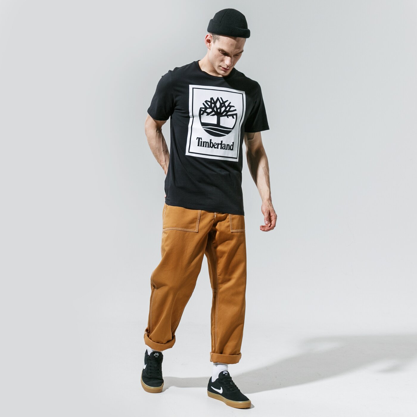 Мъжка тениска TIMBERLAND ТЕНИСКА YC CORE+ SS STACK LOGO TEE tb0a2aj1n921 цвят черен
