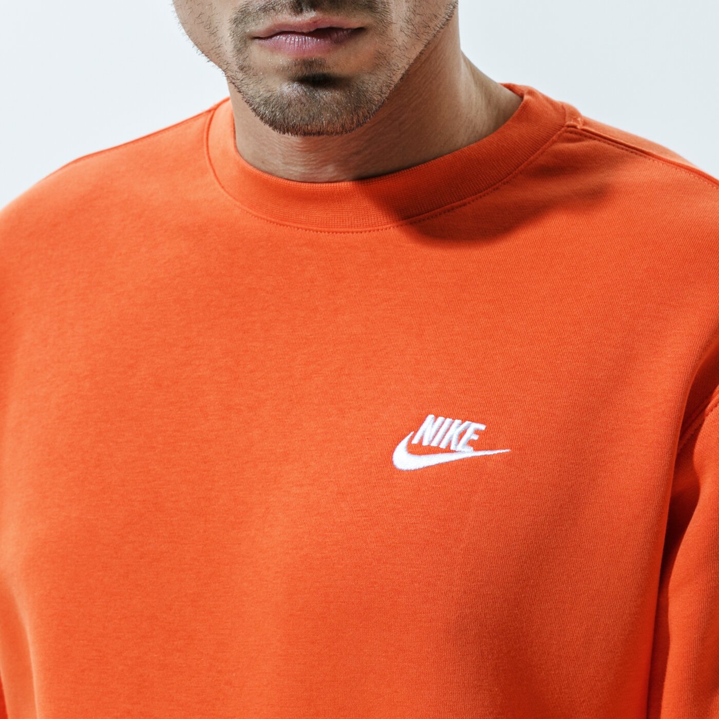 Мъжки суичър NIKE СУИТЧЪР SPORTSWEAR CLUB bv2662-837 цвят оранжев