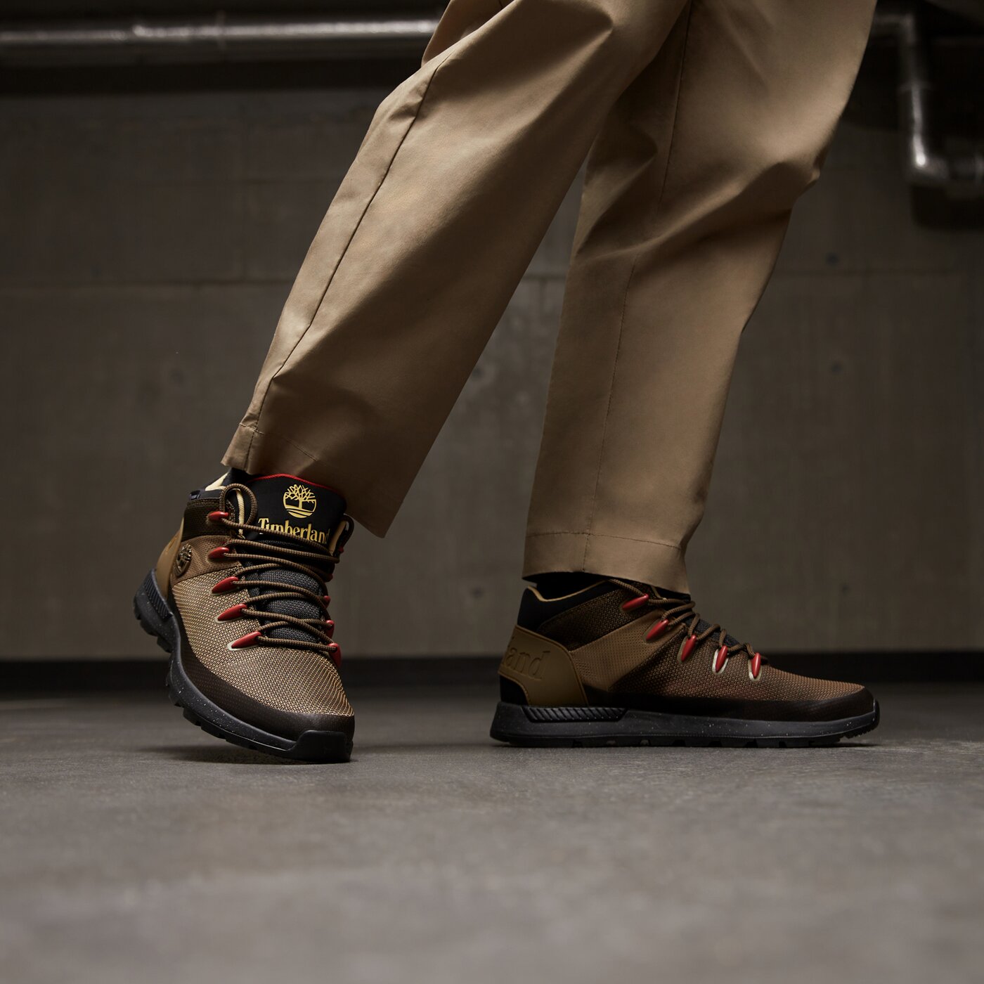 Мъжки зимни обувки TIMBERLAND SPRINT TREKKER MID FAB WP tb0a61sc3271 цвят каки