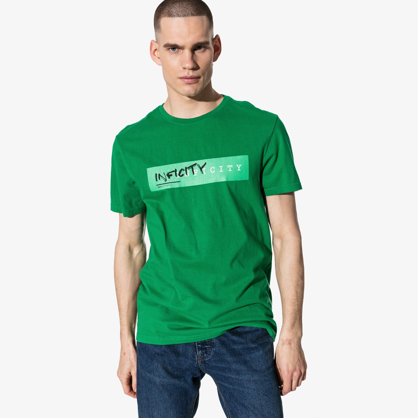 Мъжка тениска CONFRONT ТЕНИСКА SS INFICITY cf19tsm89001 цвят зелен
