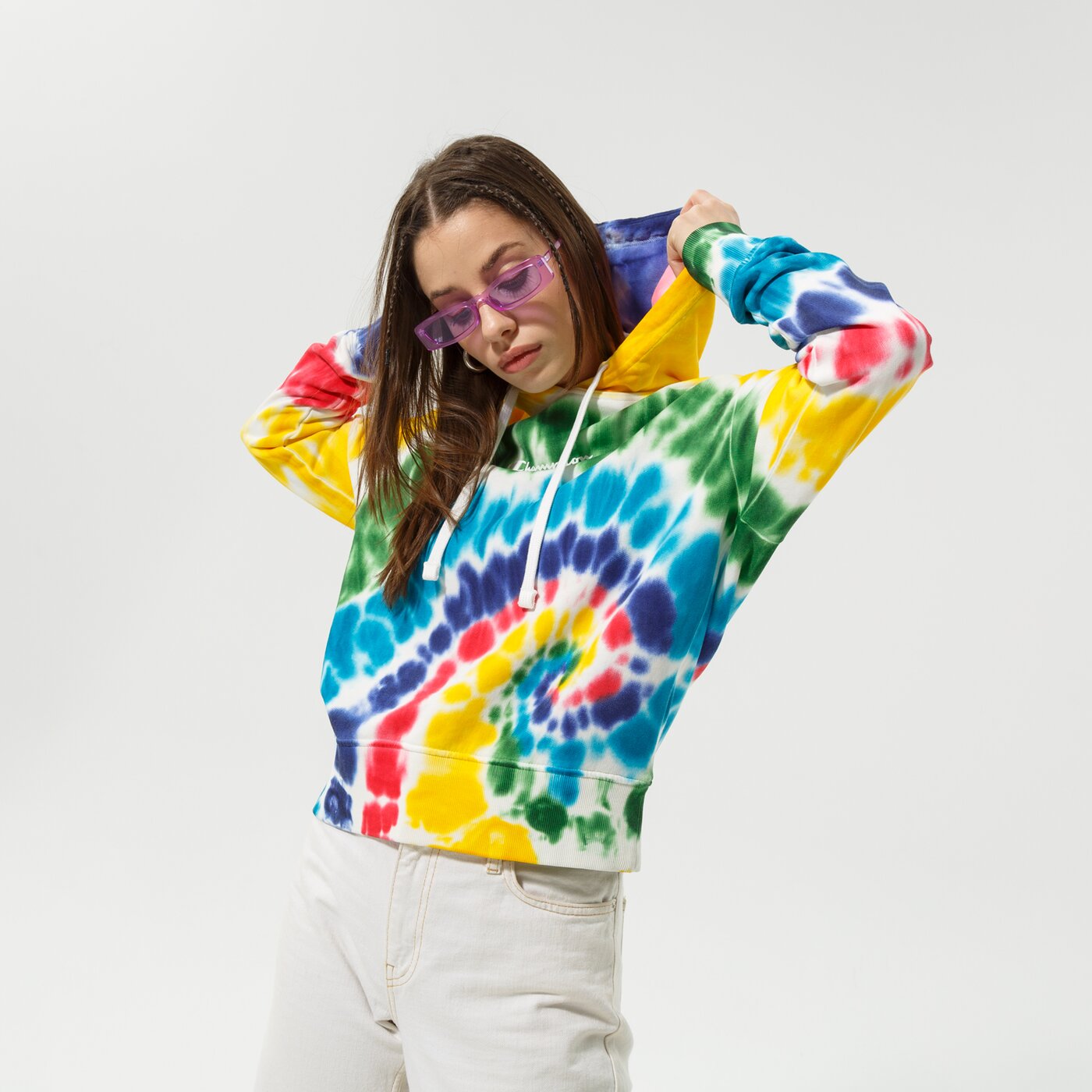 Дамски суичър CHAMPION СУИТЧЪР С КАЧУЛКА HOODED SWEATSHIRT 114983wl002 цвят многоцветен