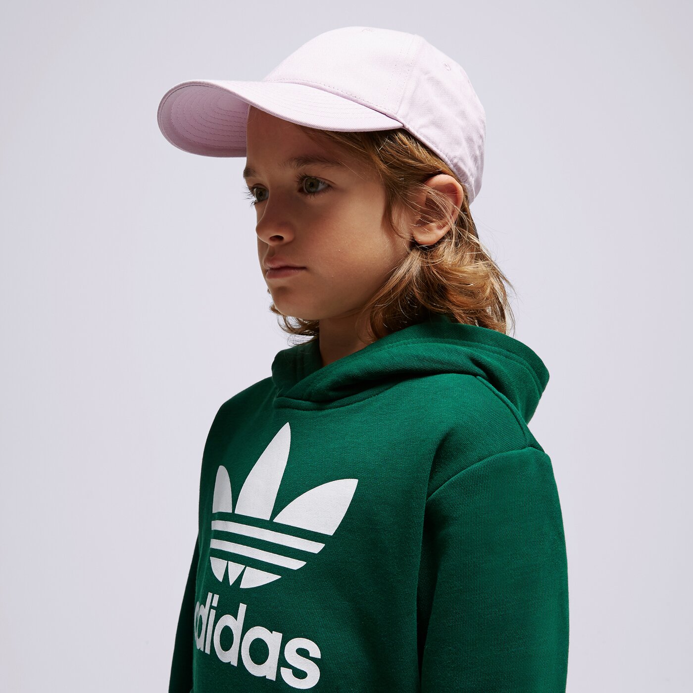 Детски суичър ADIDAS СУИТЧЪР С КАЧУЛКА TREFOIL HOODIE BOY ib9984 цвят зелен