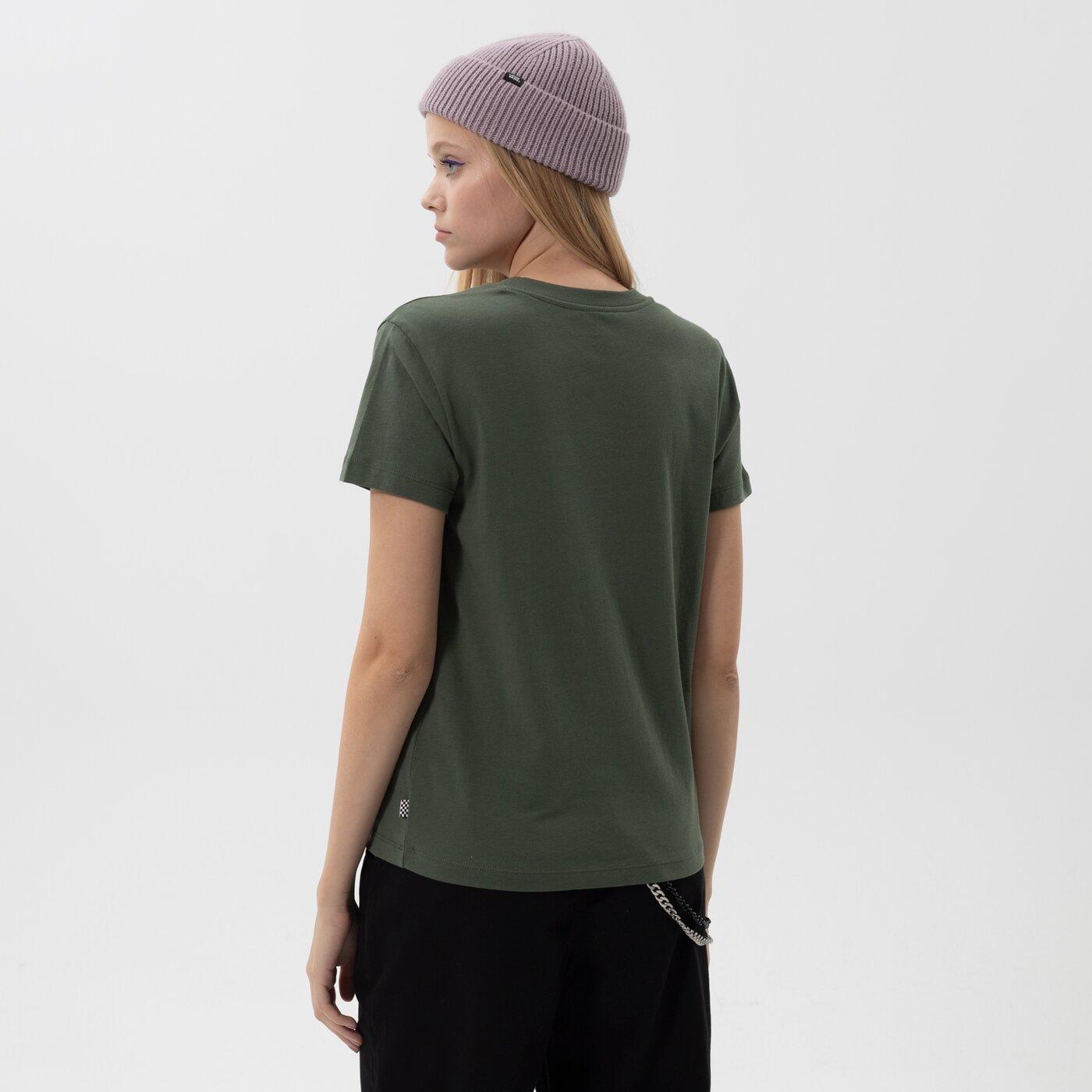 Дамска тениска VANS ТЕНИСКА FLYING V CREW TEE vn0a3up47wj1 цвят зелен