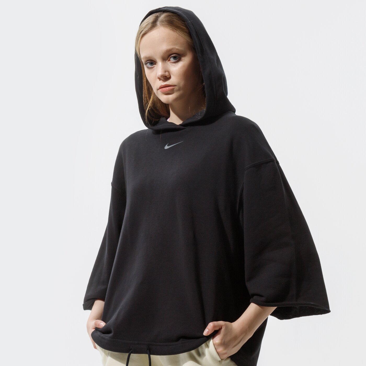 Дамски суичър NIKE СУИТЧЪР С КАЧУЛКА W NSW ICN CLSH SS HOODIE FT cz9332-010 цвят черен