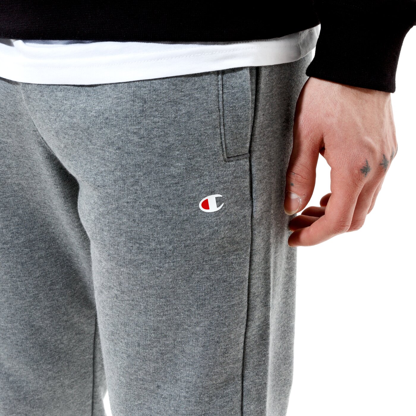 Мъжки панталони CHAMPION ПАНТАЛОНИ RIB CUFF PANTS 216013em515 цвят сив