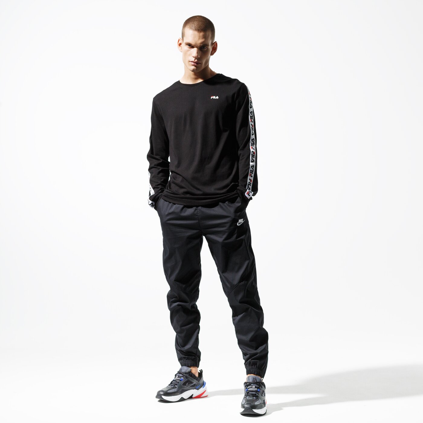 Мъжка тениска FILA ТЕНИСКА LS FABRICE LONG SLEEVE SHIRT 687234002 цвят черен