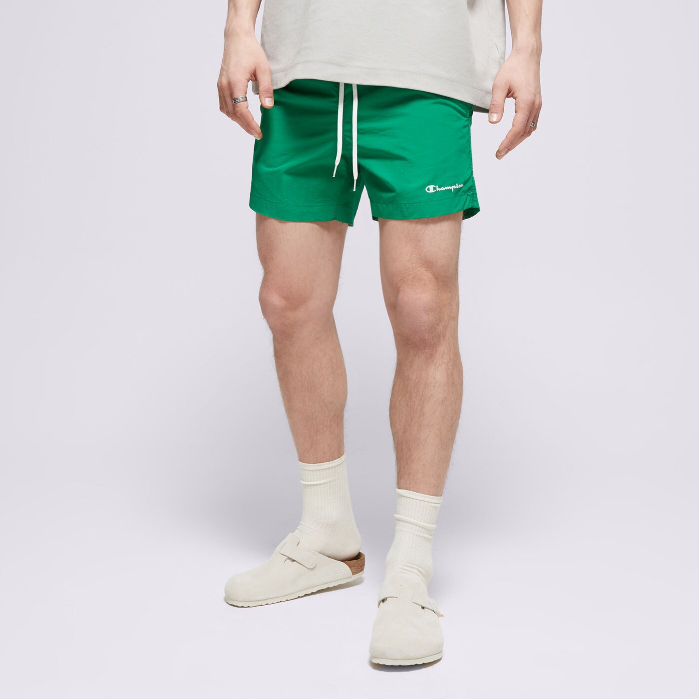 Мъжки къси панталони CHAMPION ШОРТИ BEACHSHORT 216069gs017 цвят зелен