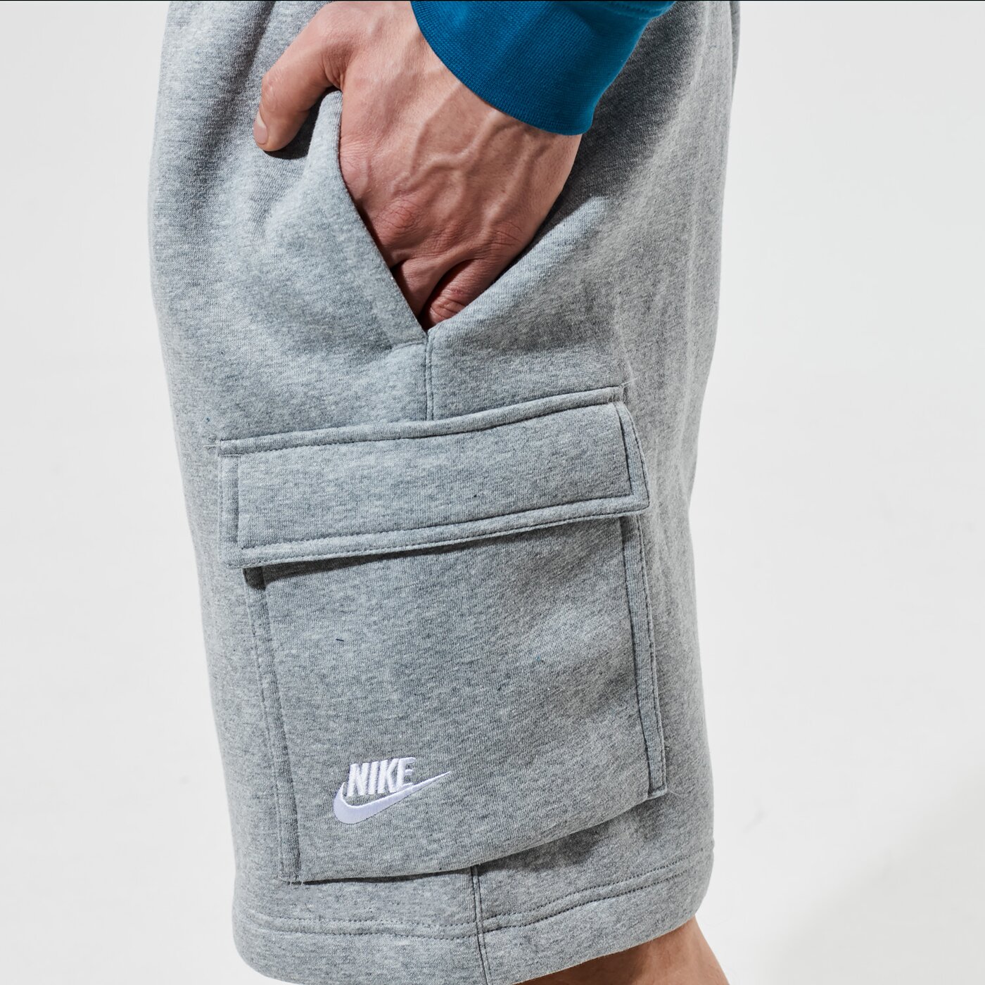 Мъжки къси панталони NIKE ШОРТИ SPORTSWEAR CLUB cz9956-063 цвят сив