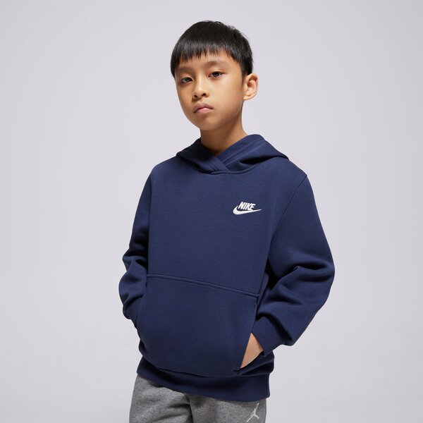 Детски суичър NIKE СУИТЧЪР С КАЧУЛКА K NSW CLUB FLC HDY LBR BOY fd3000-410 цвят тъмносин