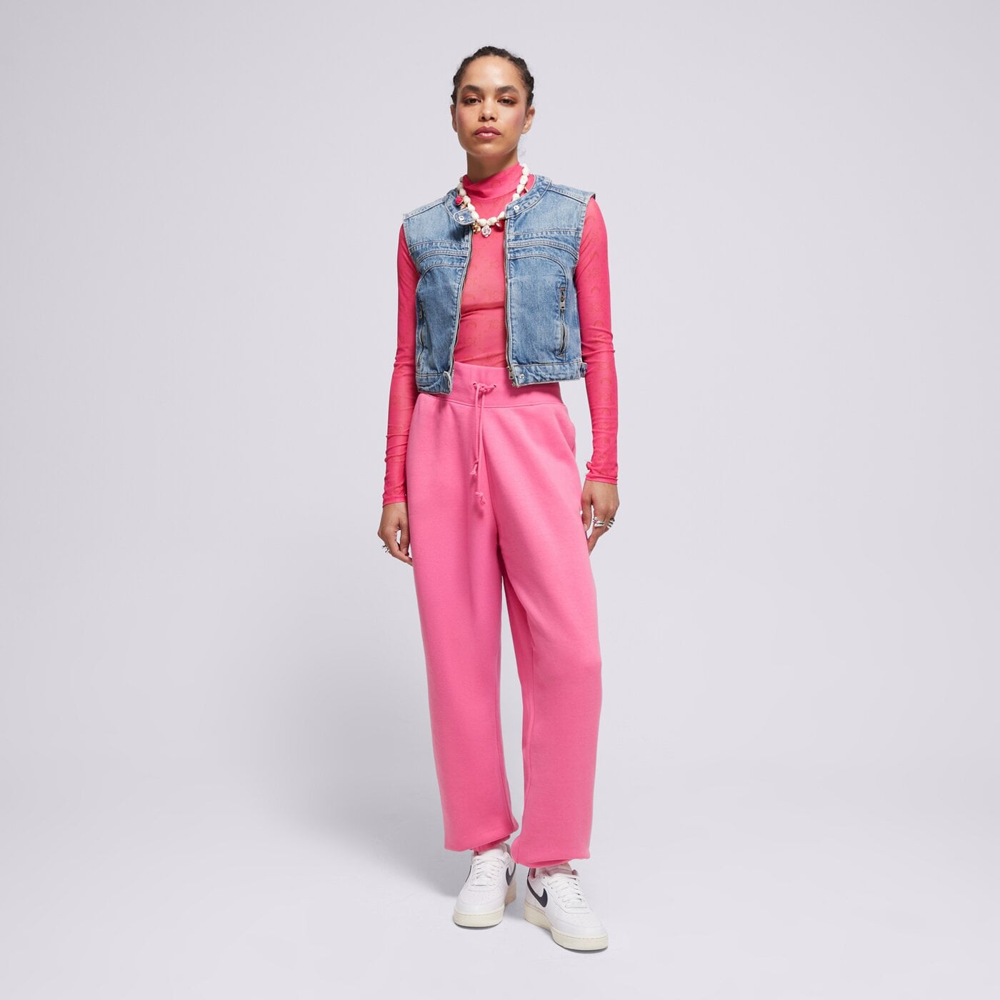 Дамски панталони NIKE ПАНТАЛОНИ W NSW PHNX FLC HR OS PANT dq5887-684 цвят розов