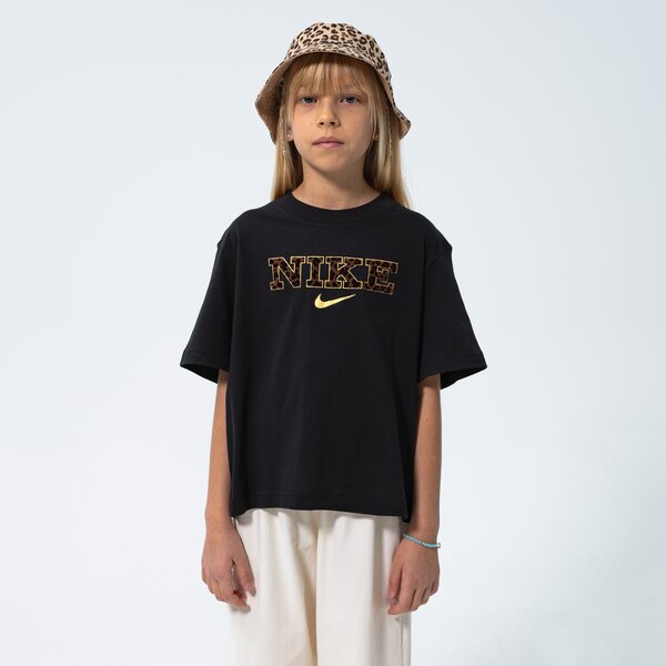 Детска тениска NIKE ТЕНИСКА G NSW TEE BOXY GIRL dm3489-010 цвят черен