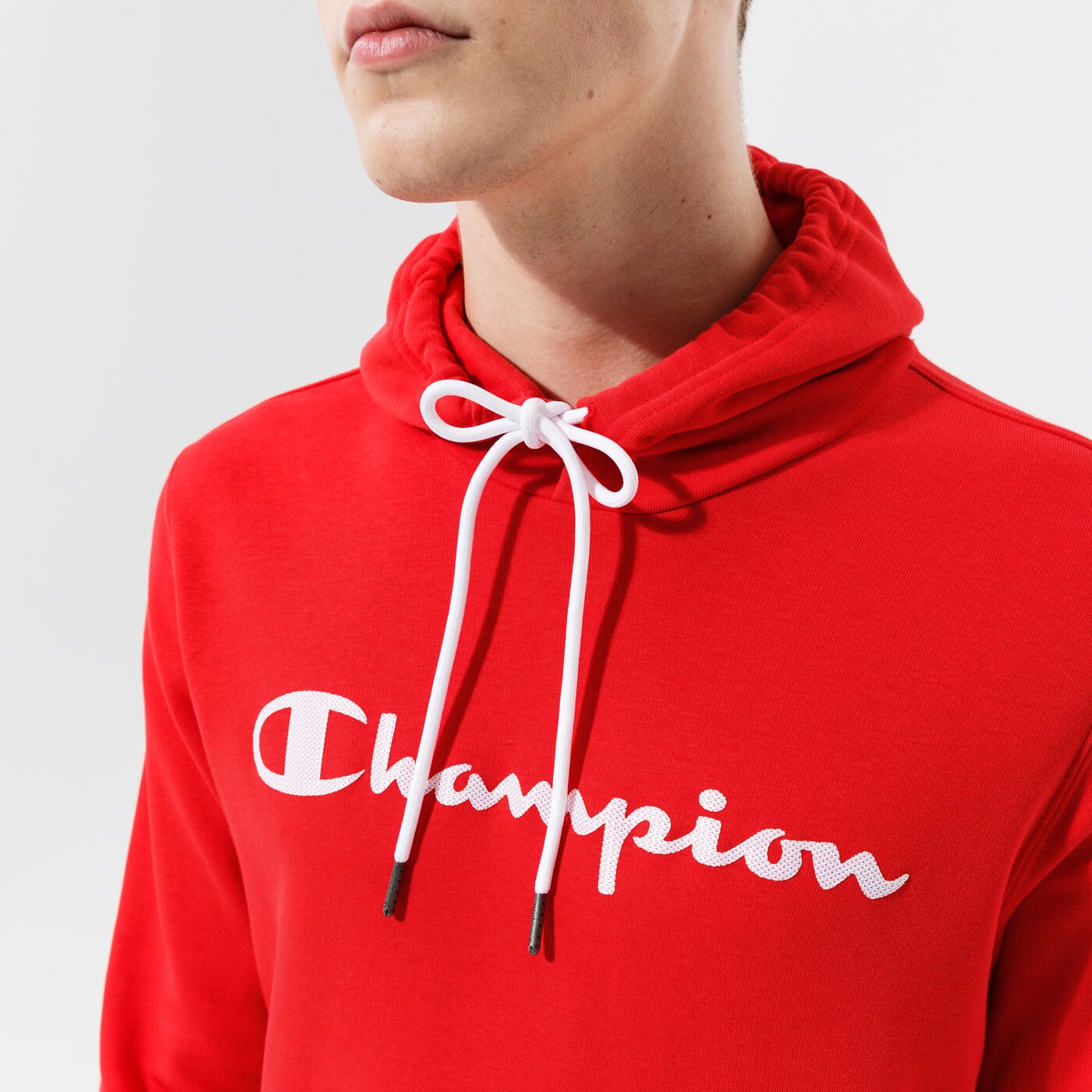 Мъжки суичър CHAMPION СУИТЧЪР С КАЧУЛКА HOODED SWEATSHIRT 214138rs046 цвят червен