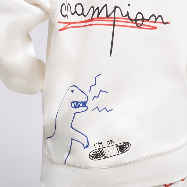 Дамски суичър CHAMPION СУИТЧЪР С КАЧУЛКА HOODED SWEATSHIRT 116274ww036 цвят бял