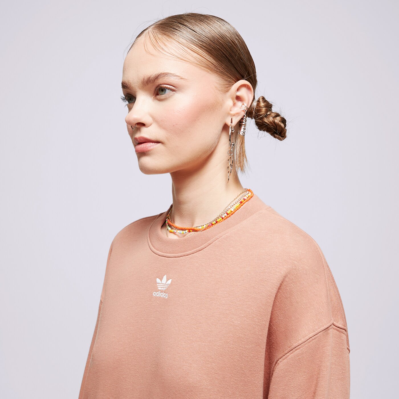 Дамски суичър ADIDAS СУИТЧЪР ESS SWEATER ic1822 цвят розов