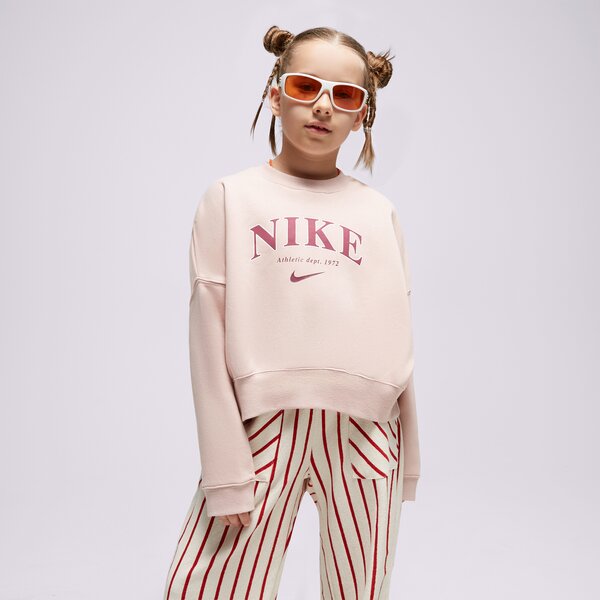 Детски суичър NIKE СУИТЧЪР G NSW TREND FLC CREW fd0885-601 цвят розов