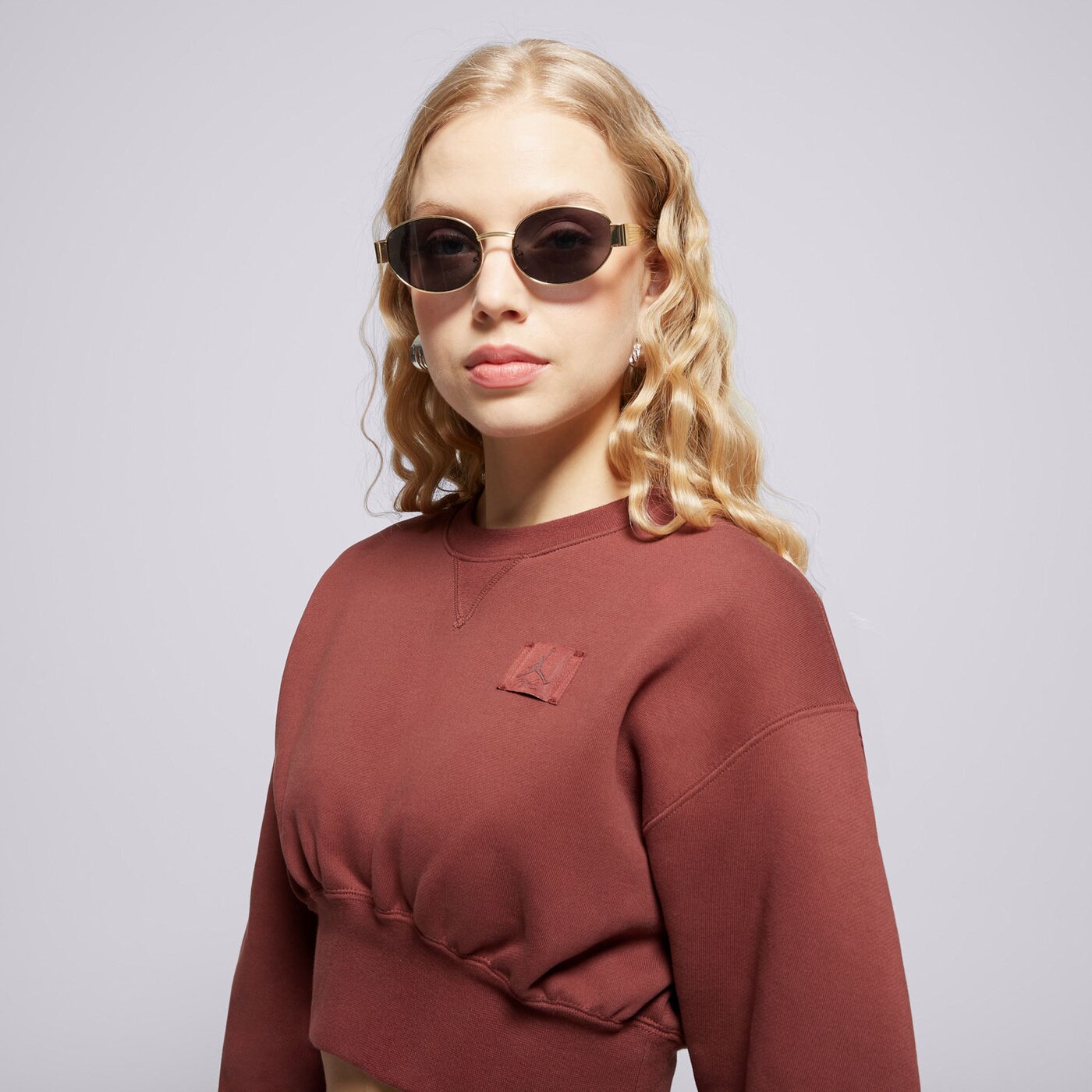 Дамски суичър JORDAN СУИТЧЪР FLT FLC NOV ТОП 24 fv7152-231 цвят кафяв