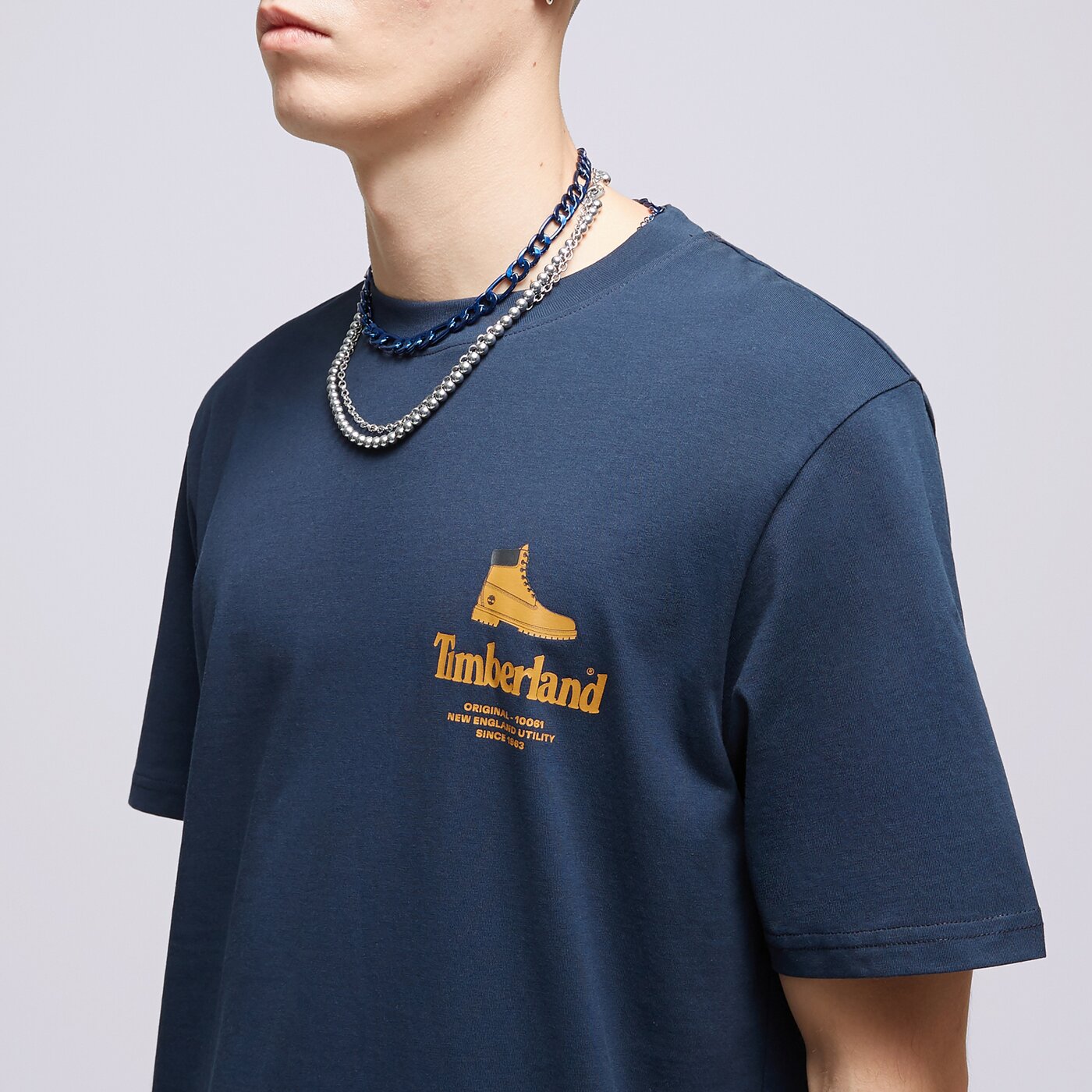 Мъжка тениска TIMBERLAND ТЕНИСКА SS BOOT LOGO TEE BOX tb0a6geh4331 цвят тъмносин
