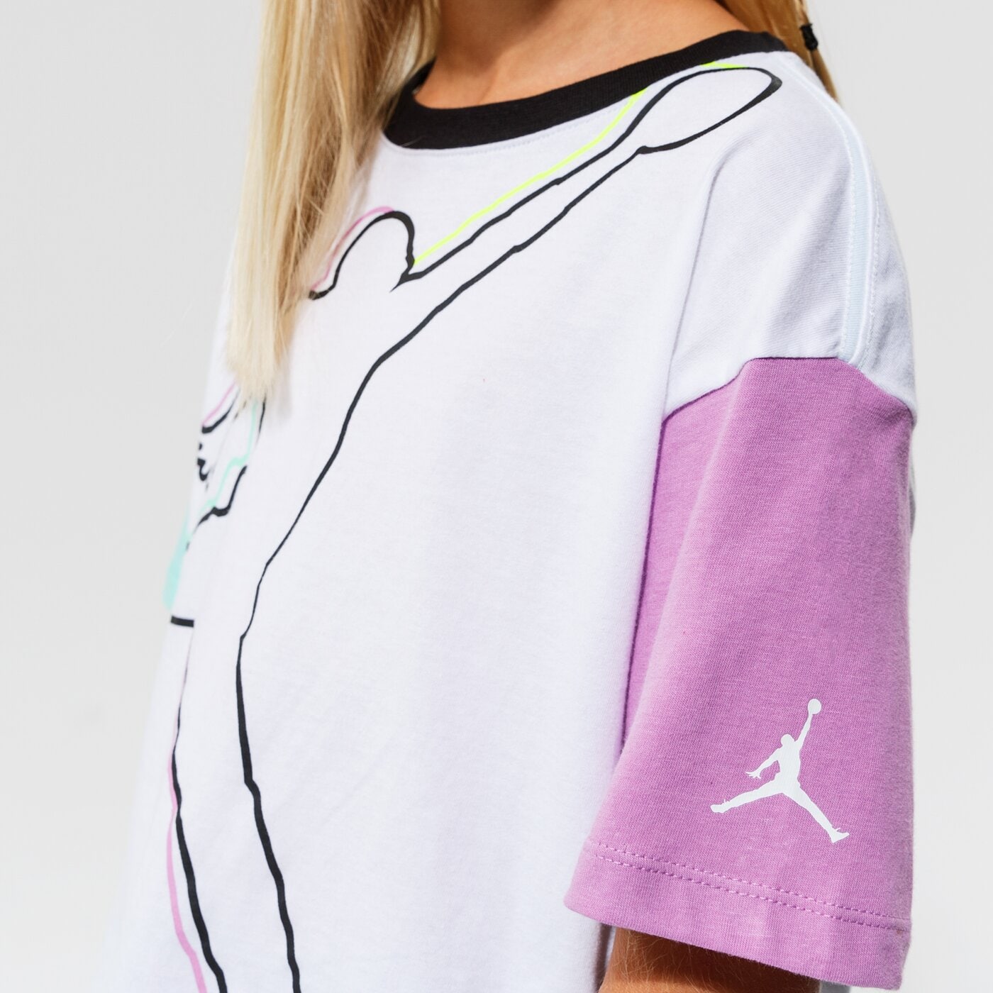 Детска тениска JORDAN ТЕНИСКА J'S ARE FOR GIRLS TEE GIRL 45a575-001 цвят бял