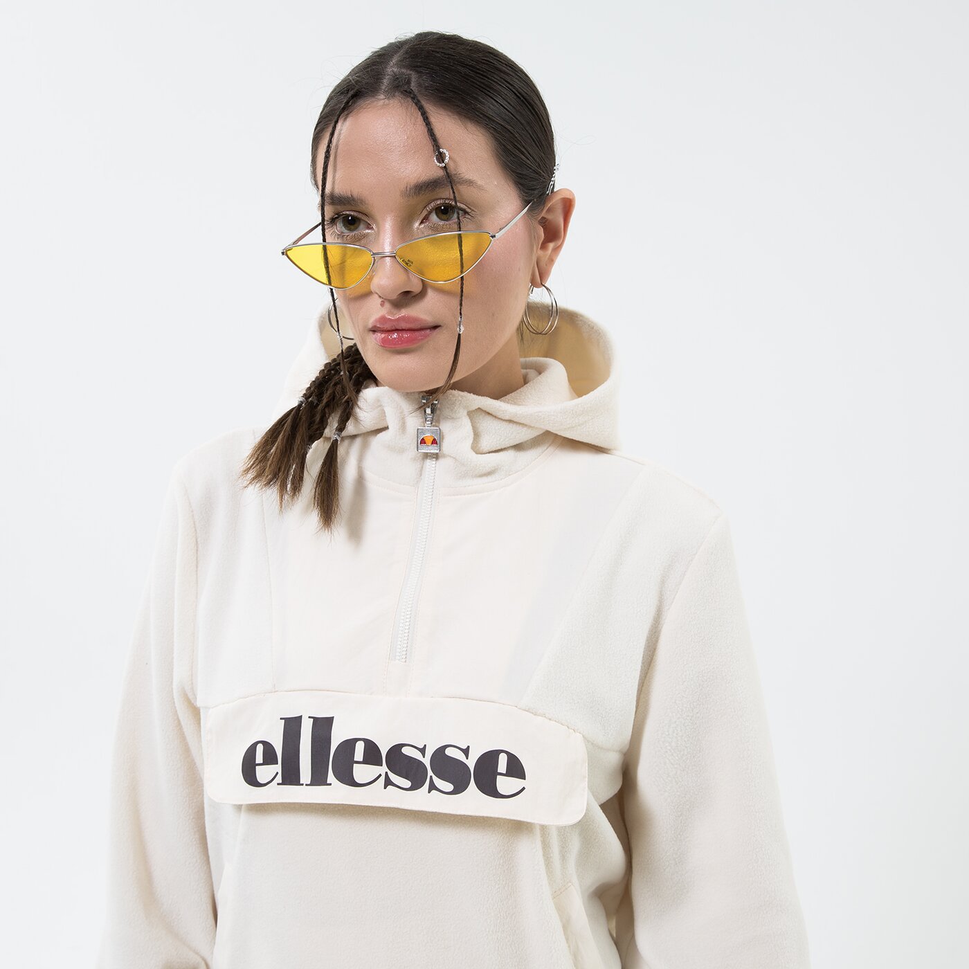 Дамски суичър ELLESSE ПОЛАР NAVU OH JACKET OFF WHT sgk12175904 цвят бежов