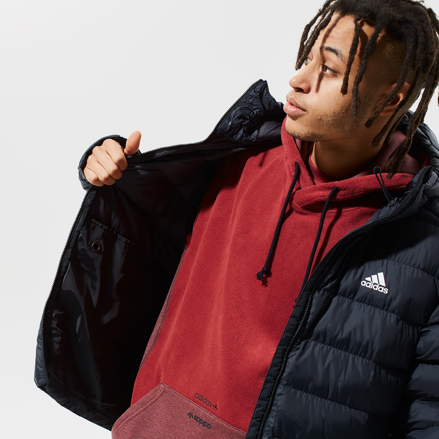 Мъжки суичър ADIDAS СУИТЧЪР С КАЧУЛКА W HOODY gd9321 цвят бордо