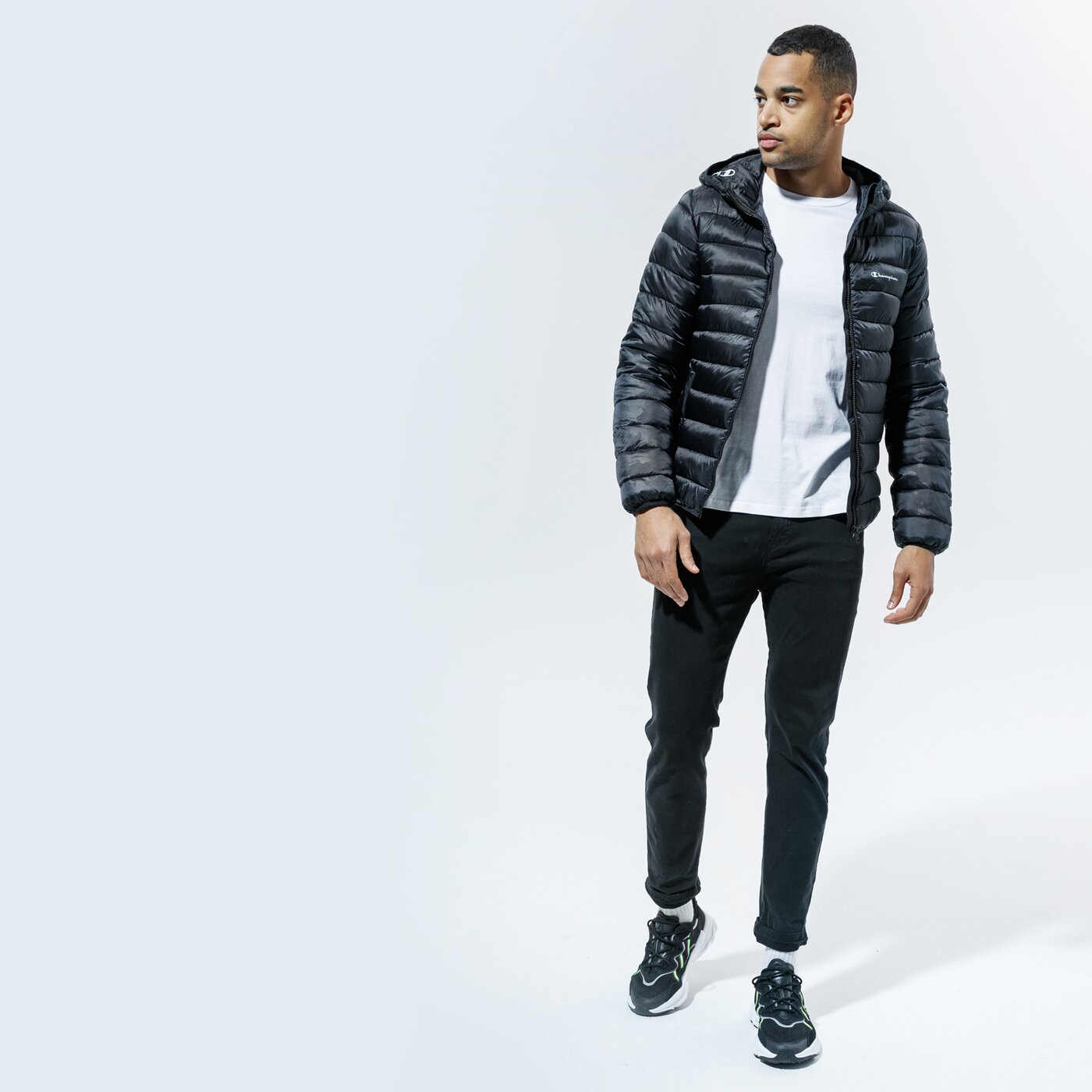 Мъжко зимно яке CHAMPION ЯКЕ ЗИМНО HOODED JACKET 214869kl001 цвят черен