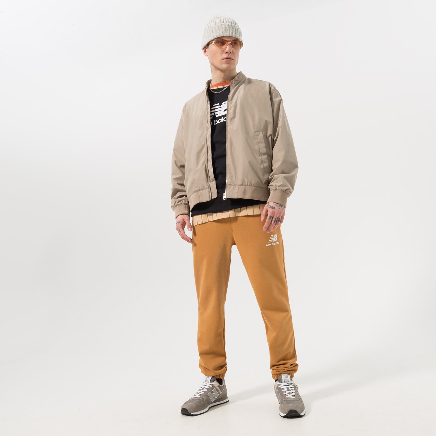 Мъжки панталони NEW BALANCE ПАНТАЛОНИ NB ESSENTIAL STACKED mp31539tob цвят кафяв