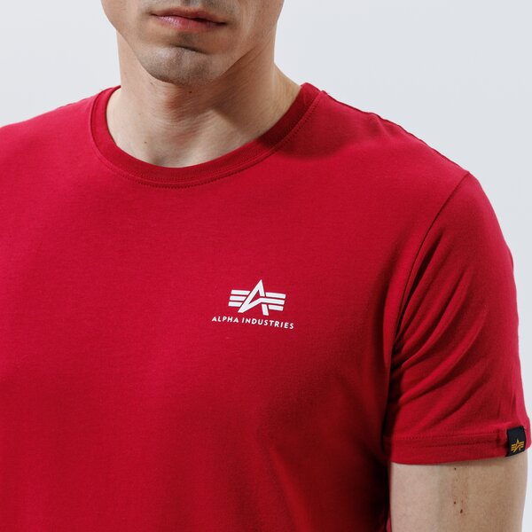 Мъжка тениска ALPHA INDUSTRIES ТЕНИСКА BASIC T SMALL LOGO 188505-523 цвят червен