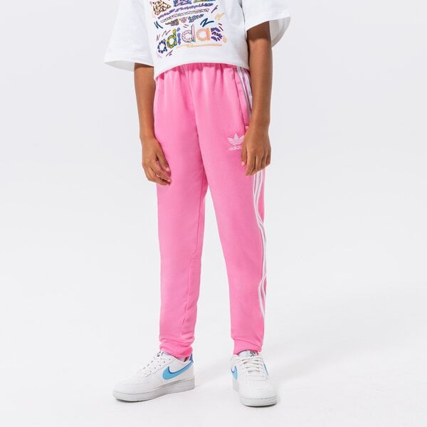 Детски панталони ADIDAS ПАНТАЛОНИ SST TRACK PANTS GIRL hk0329 цвят розов