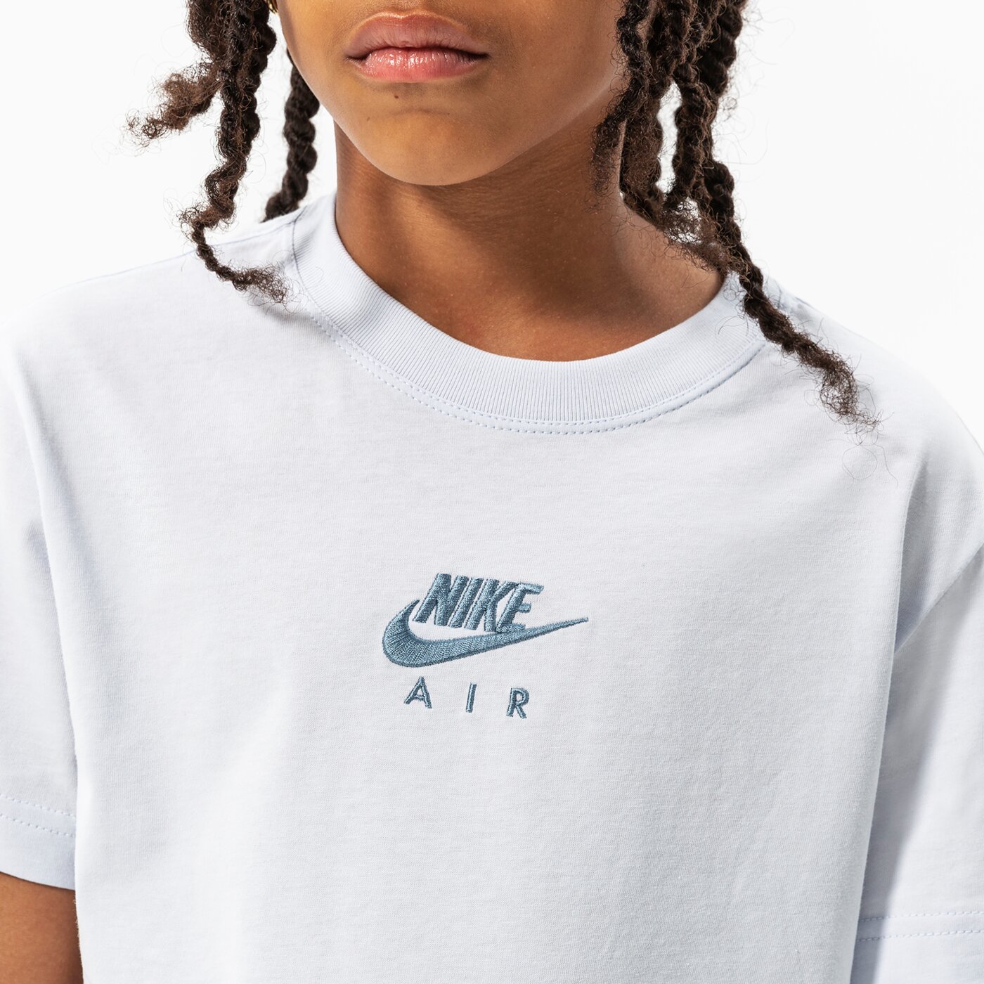 Детска тениска NIKE ТЕНИСКА G NSW TEE NIKE AIR BF GIRL do1341-085 цвят син