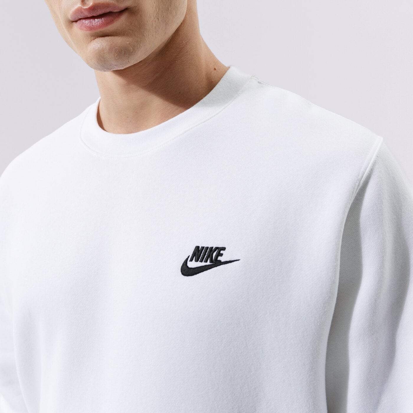Мъжки суичър NIKE СУИТЧЪР SPORTSWEAR CLUB FLEECE bv2662-100 цвят бял