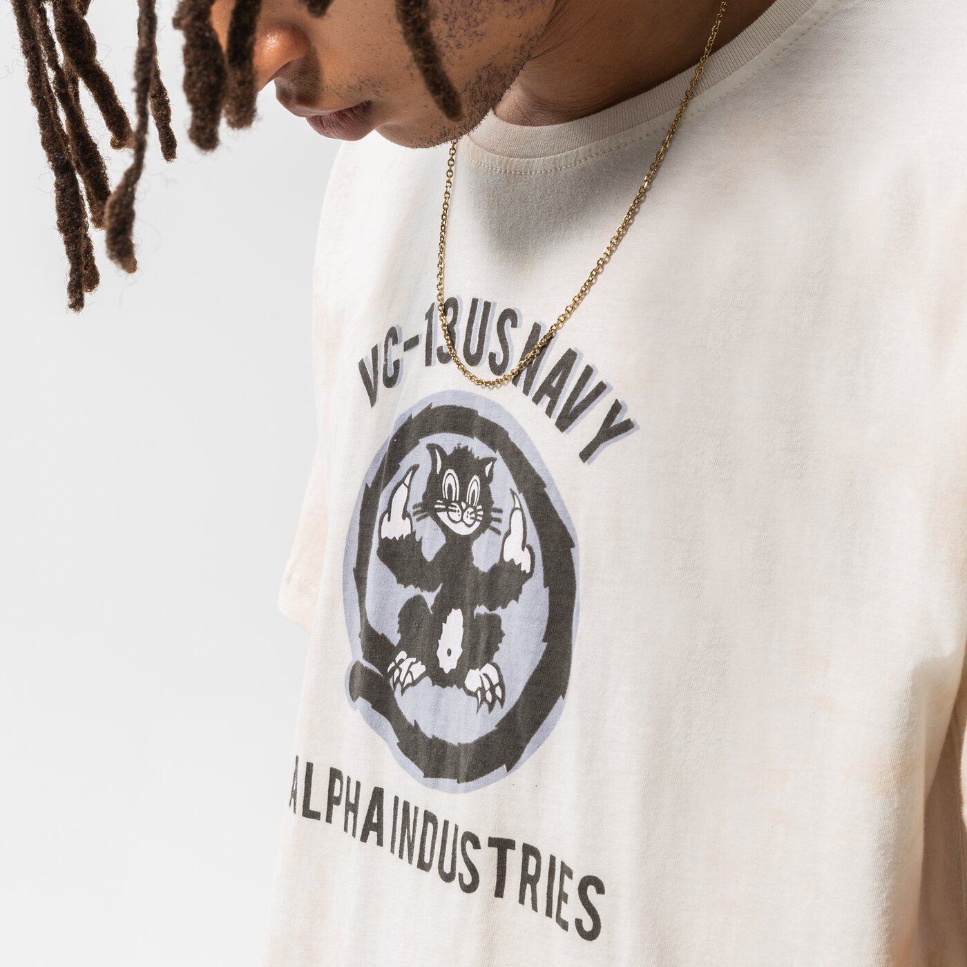 Мъжка тениска ALPHA INDUSTRIES ТЕНИСКА USN CAT T 106517300 цвят бял