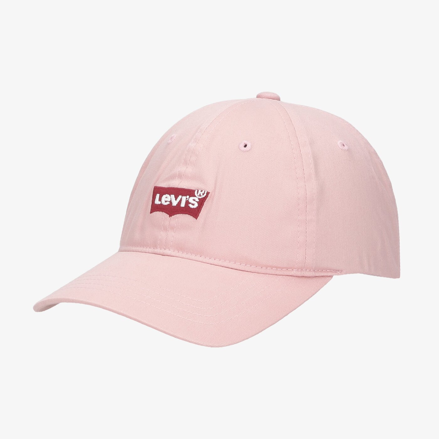 Дамска шапка с козирка LEVI'S ШАПКА MID BATWING FLEXFIT 38139-0055 цвят розов