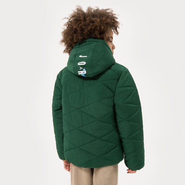 Детска преходно яке JORDAN ЯКЕ ЗИМНО DETACH HOOD PUFFER JACKET BOY 95b649-t17 цвят зелен