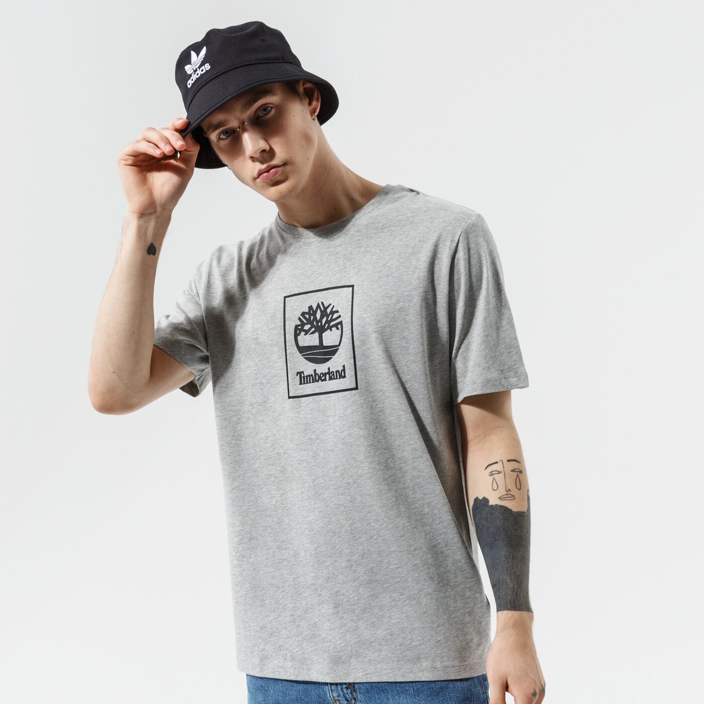 Мъжка тениска TIMBERLAND ТЕНИСКА TREE LOGO TEE MEDIUM GREY HEATHER tb0a5pjv0521 цвят сив