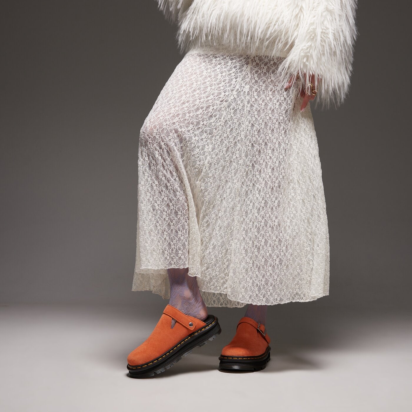 Дамски чехли и сандали DR.MARTENS ZEBZAG MULE 31937800 цвят оранжев