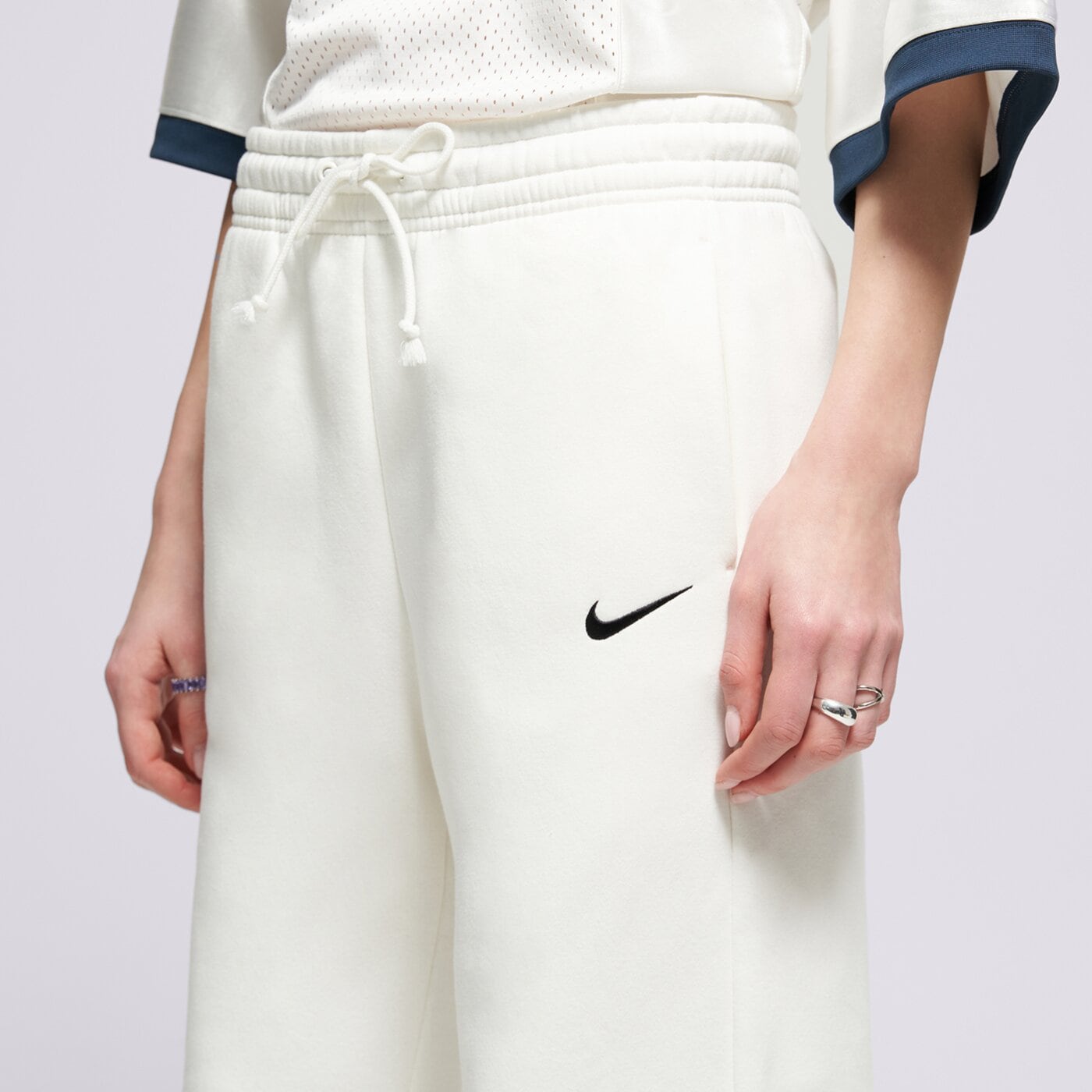 Дамски панталони NIKE ПАНТАЛОНИ W NSW PHNX FLC HR PANT WIDE 2 ih1011-133 цвят бял