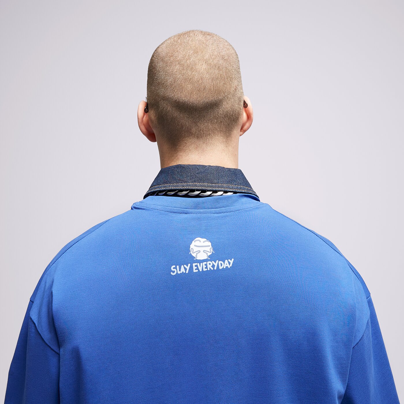 Мъжка тениска S.NOW JOB SIZEER ТЕНИСКА "SLAY" BLUE si323tsu55001 цвят син