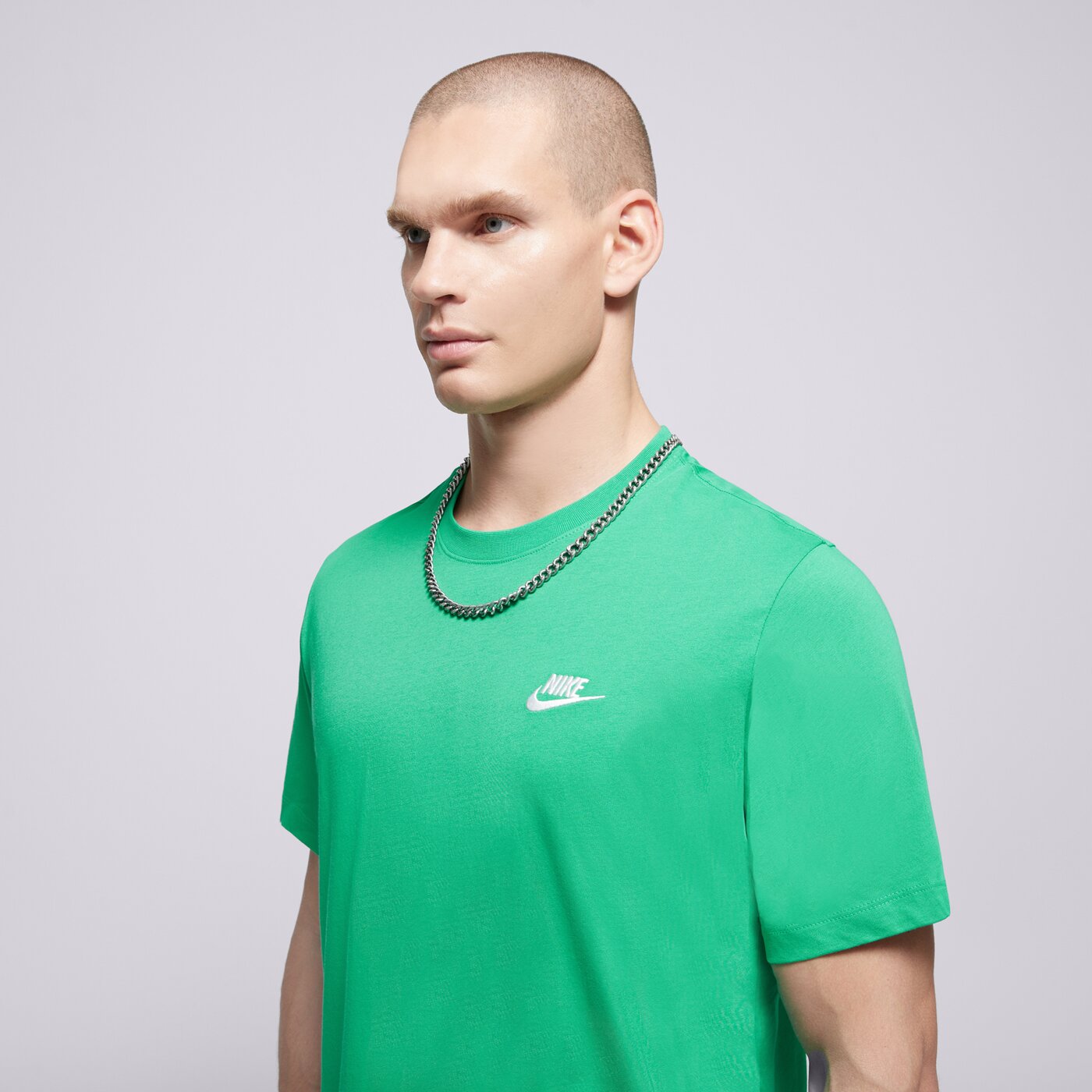 Мъжка тениска NIKE ТЕНИСКА M NSW CLUB TEE ar4997-324 цвят зелен