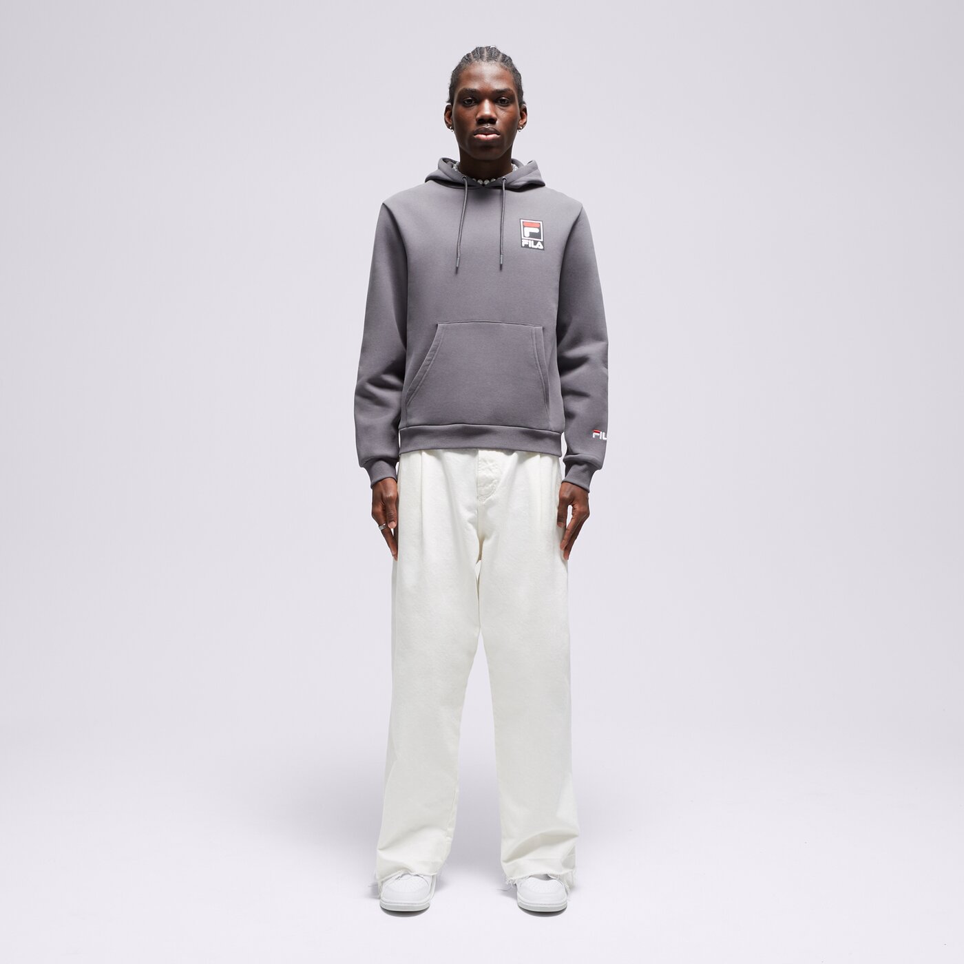 Мъжки суичър FILA СУИТЧЪР С КАЧУЛКА fw22jdm035 цвят сив