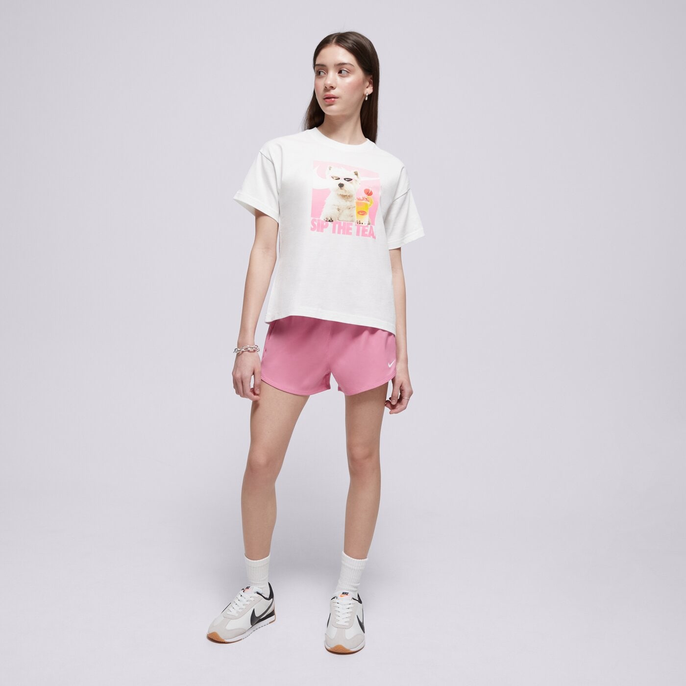 Детска тениска NIKE ТЕНИСКА G NSW PHOTO TEE GIRL hq2337-100 цвят бял