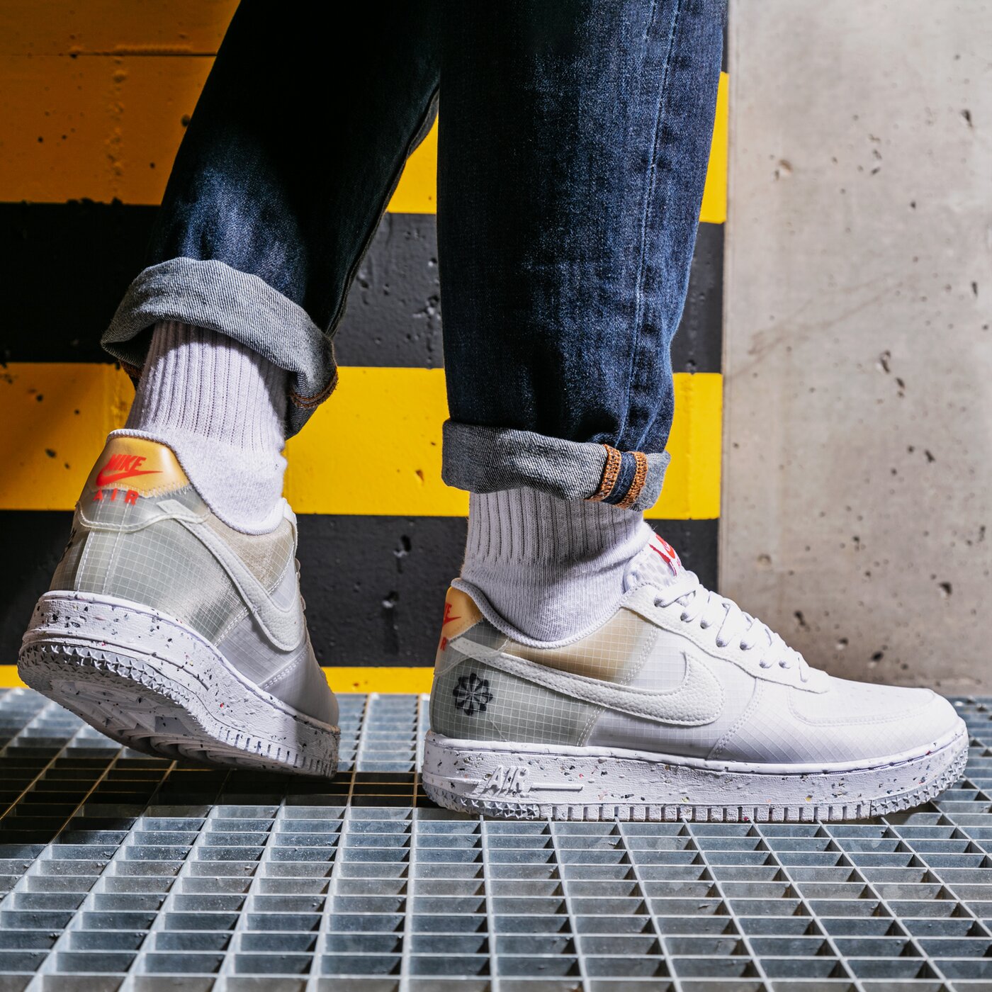 Мъжки маратонки NIKE AIR FORCE 1 CRATER dh2521-100 цвят бял
