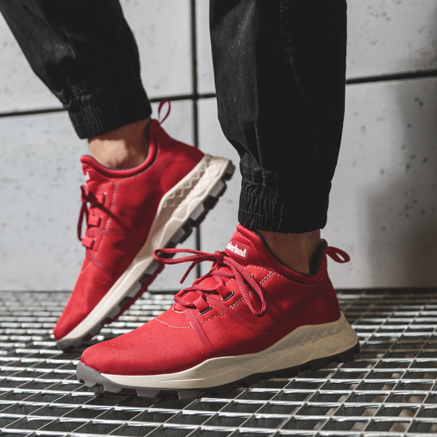 Мъжки маратонки TIMBERLAND BROOKLYN FABRIC OXFORD tb0a1z14p921 цвят червен