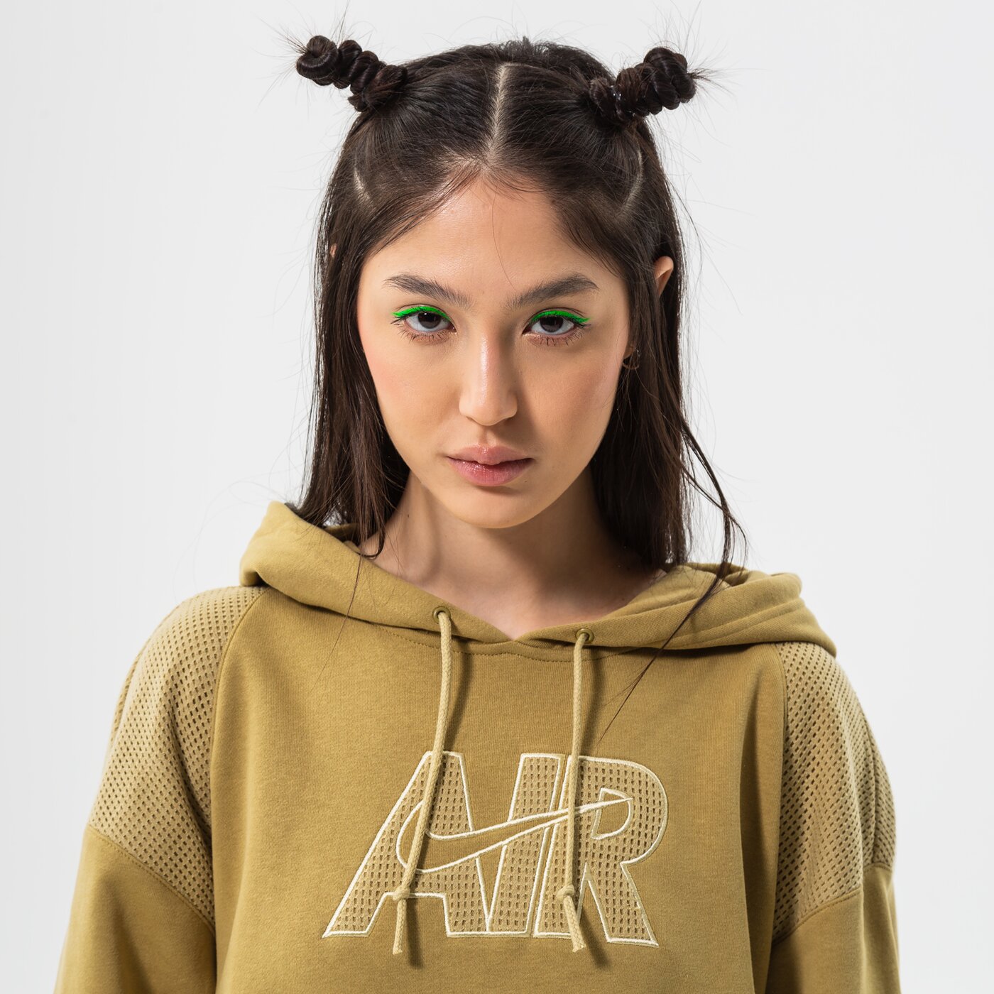 Дамски суичър NIKE СУИТЧЪР С КАЧУЛКА W NSW AIR FLC HOODIE dm6059-769 цвят горчица