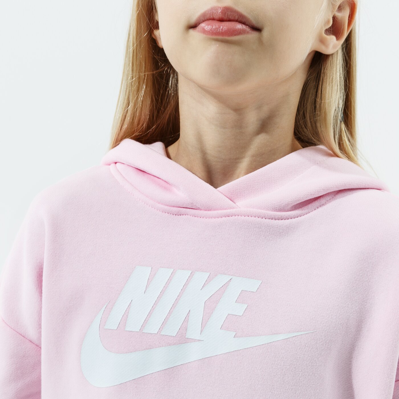 Детски суичър NIKE СУИТЧЪР С КАЧУЛКА SPORTSWEAR CLUB GIRL dc7210-663 цвят розов
