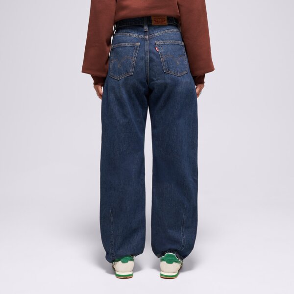 Дамски панталони LEVI'S ПАНТАЛОНИ CINCH BARREL DARK INDIGO WORN IN 003v5-0001 цвят тъмносин