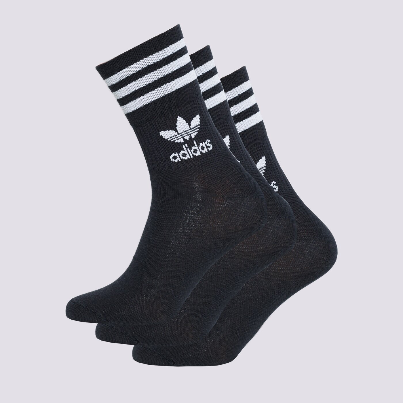 Дамски чорапи ADIDAS 3 PACK SOLID MID CREW SOCKS  gd3576 цвят черен