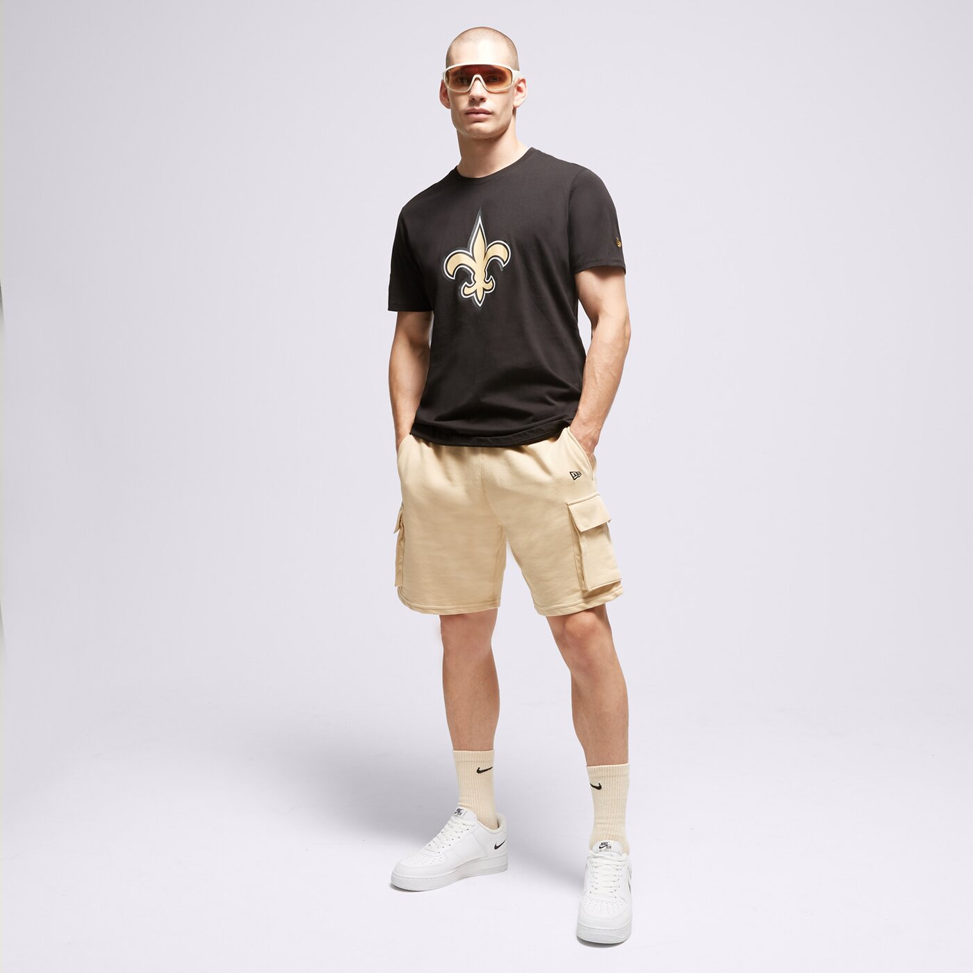 Мъжки къси панталони NEW ERA ШОРТИ NE ESSENTIALS CARGO STN NONE 60332273 цвят бежов